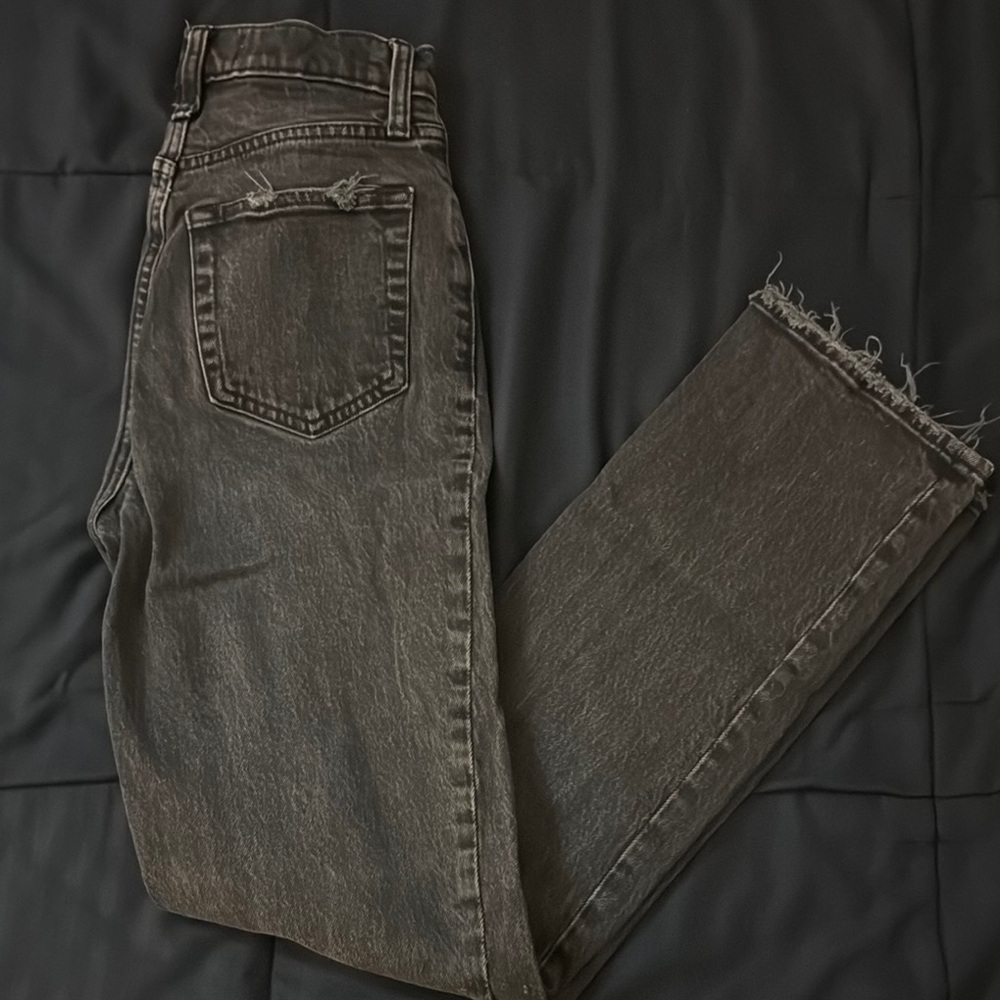 Black Distressed Denim Jeans